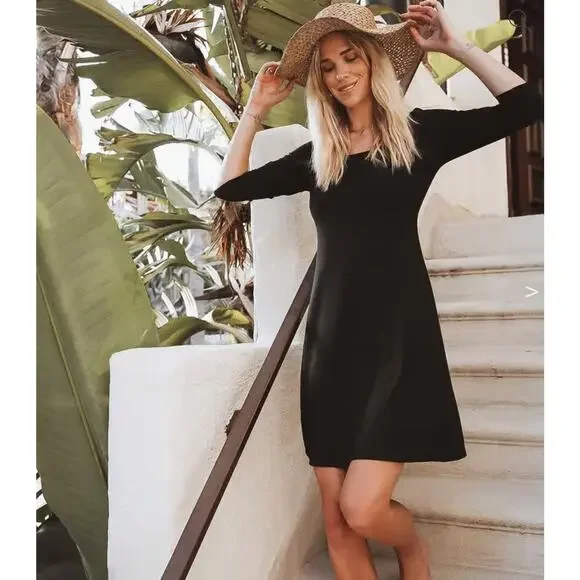 Karen Kane Three Quarter Sleeve A-Line Dress - XL - Picture 2 of 15